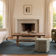 Elba Coffee Table in Brown — styled in a living room
