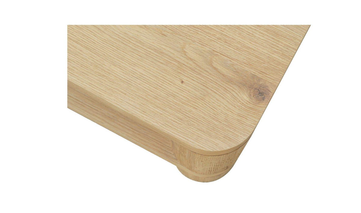Menton Coffee Table in Natural — thick oak veneer detail
