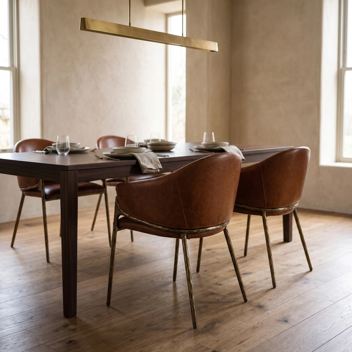 Toledo Leather Dining Chair in a room - Altera