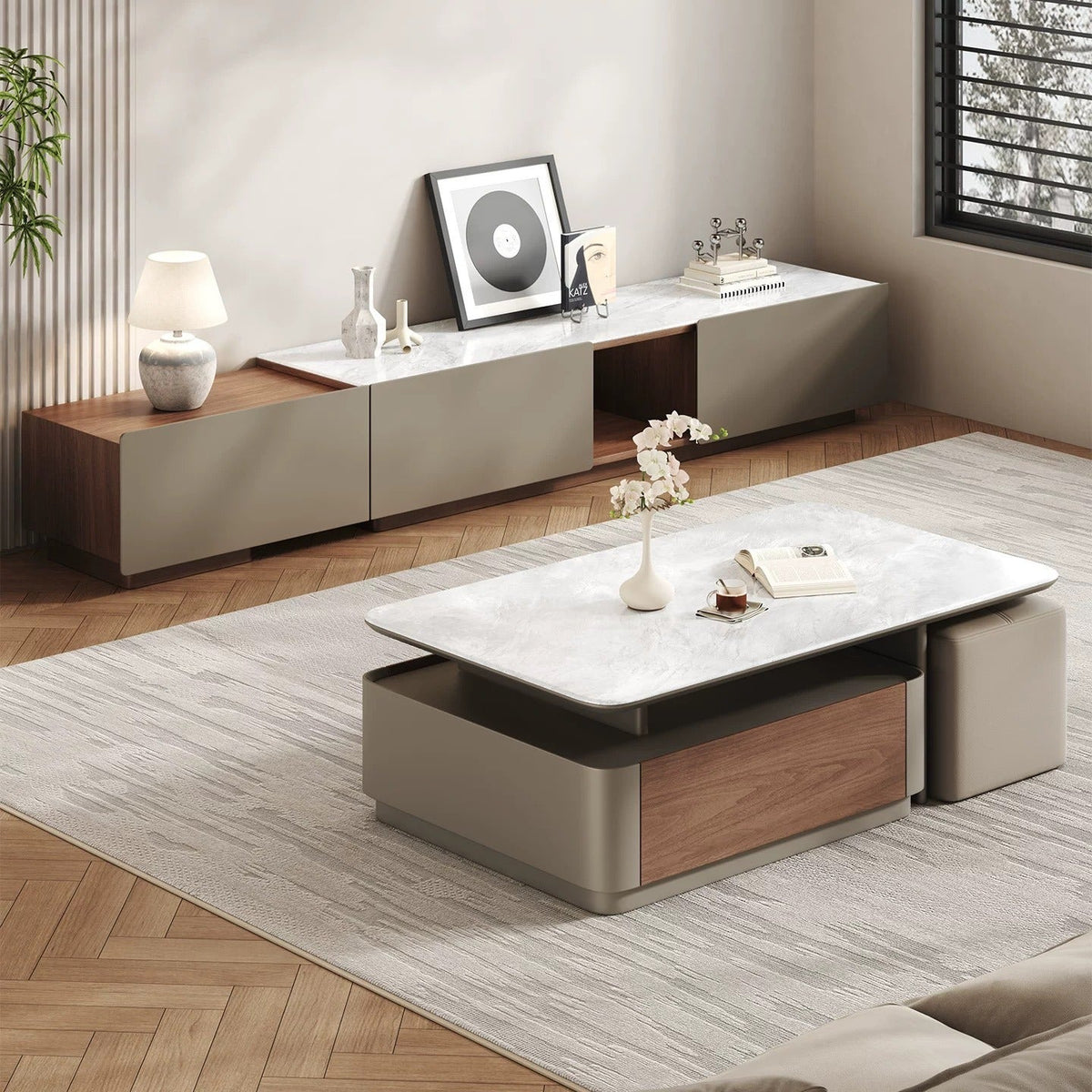 Toulouse Extendable TV Stand & Coffee Table - Altera