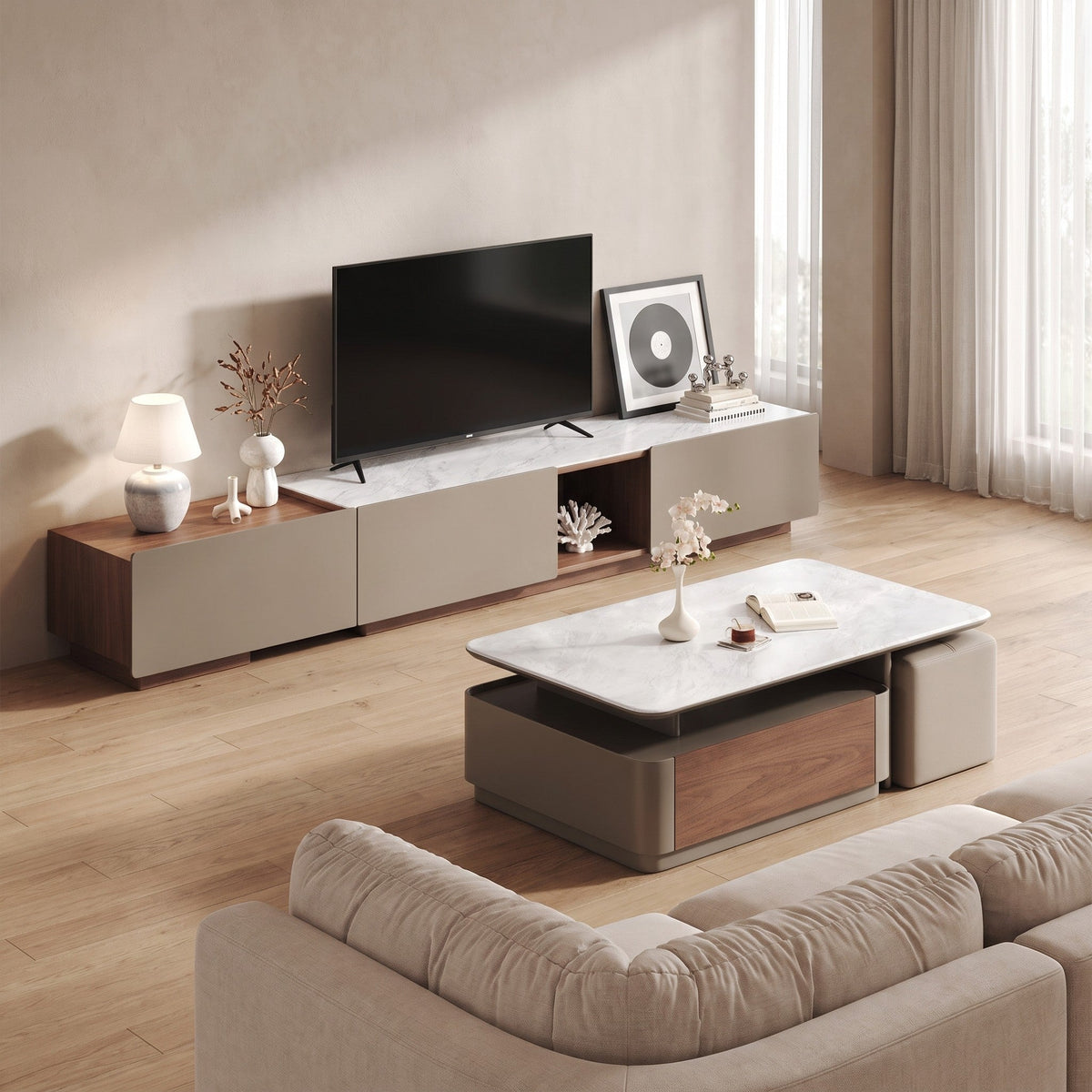 Toulouse Extendable TV Stand & Coffee Table - Altera