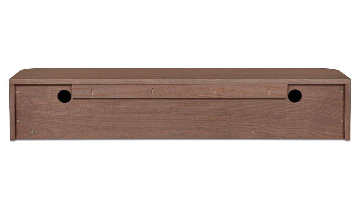 Ostuni Floating Console Table in Walnut, back view