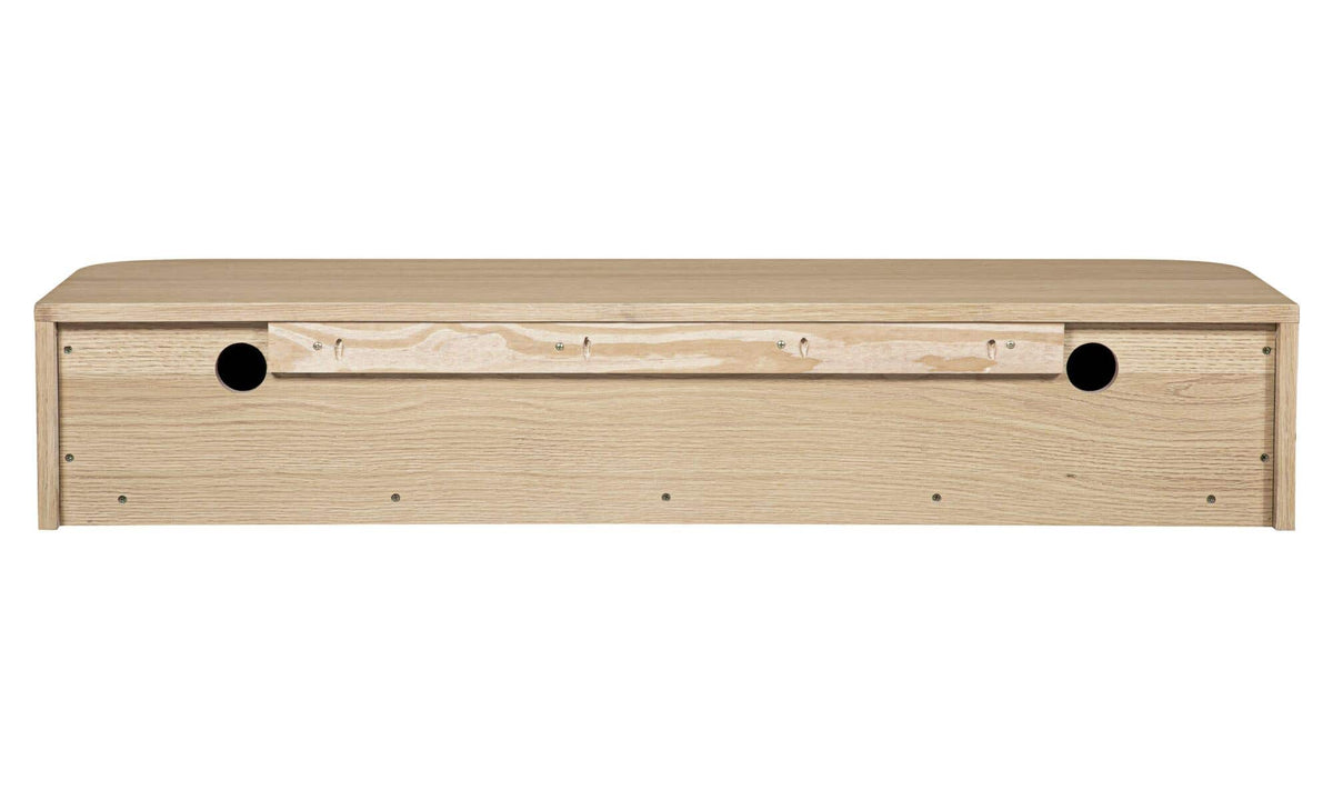 Ostuni Floating Console Table in Natural, back view