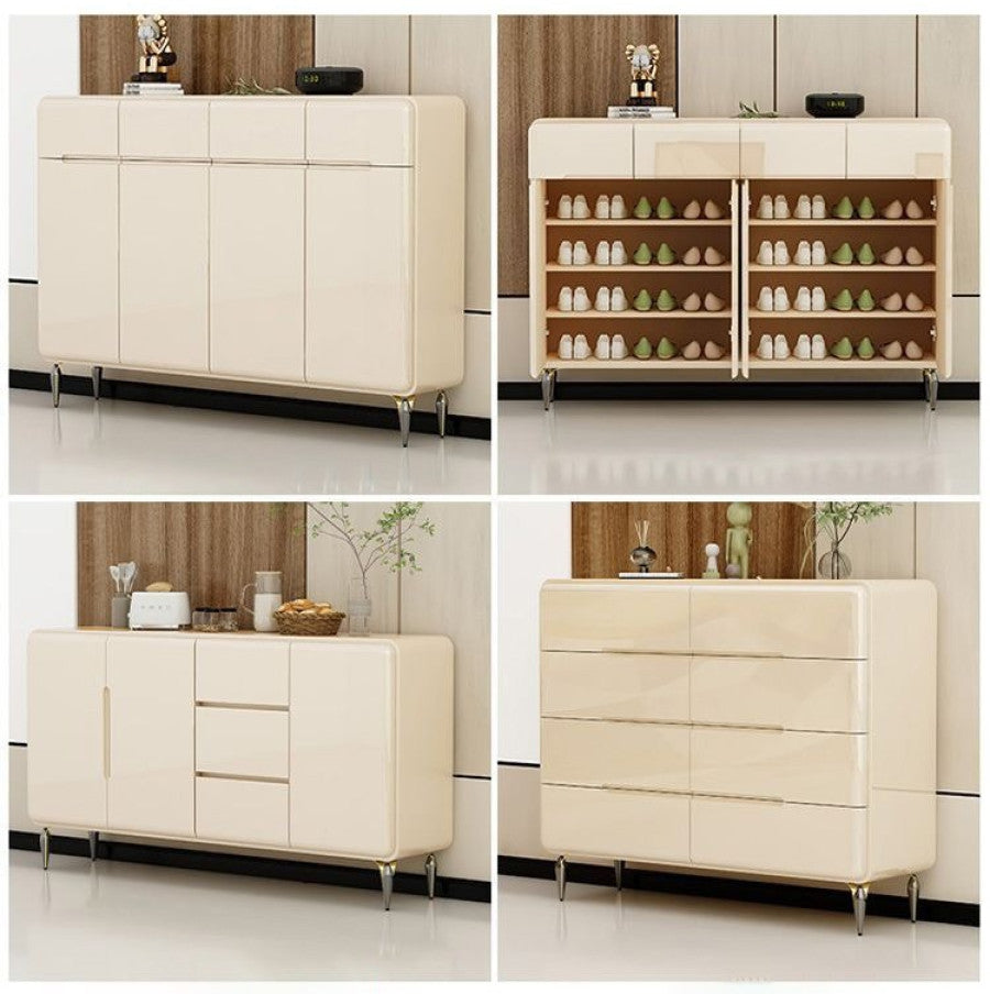 Pula SC38 Modern White MDF Shoe Cabinet with Adjustable Storage, Various Sizes