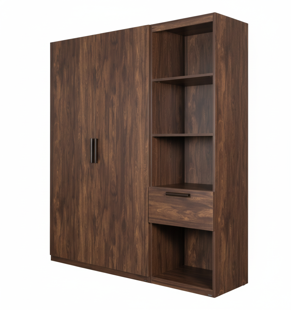 Koster Brown Wooden Wardrobe