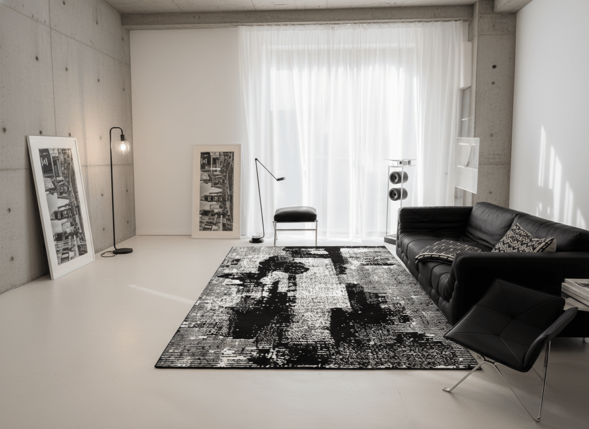 Urban Ink Distressed Woven Carpet - Altera