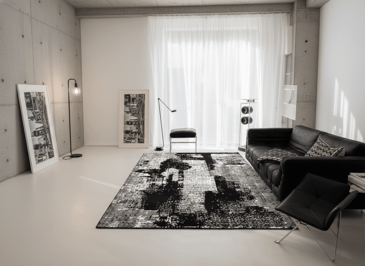 Urban Ink Distressed Woven Carpet - Altera
