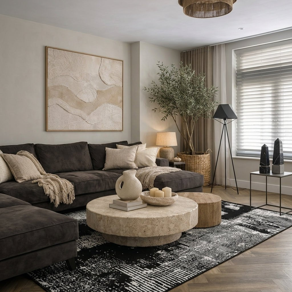 Urban Ink Distressed Woven Carpet - Altera