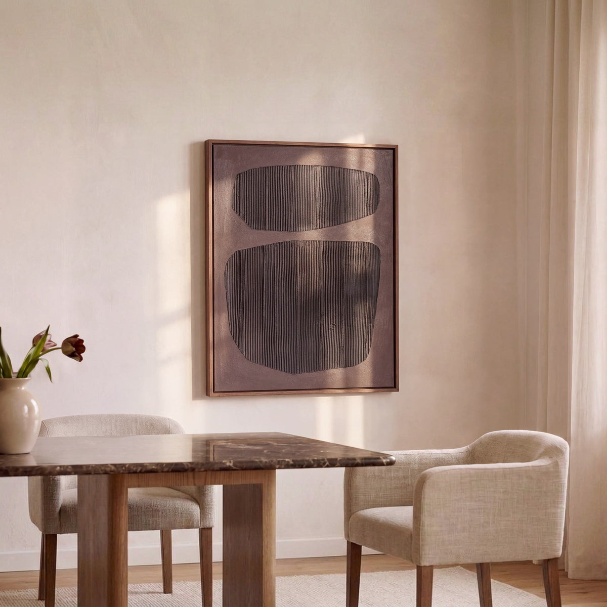 Urbino Framed Painting Deep Purple Palette - Altera