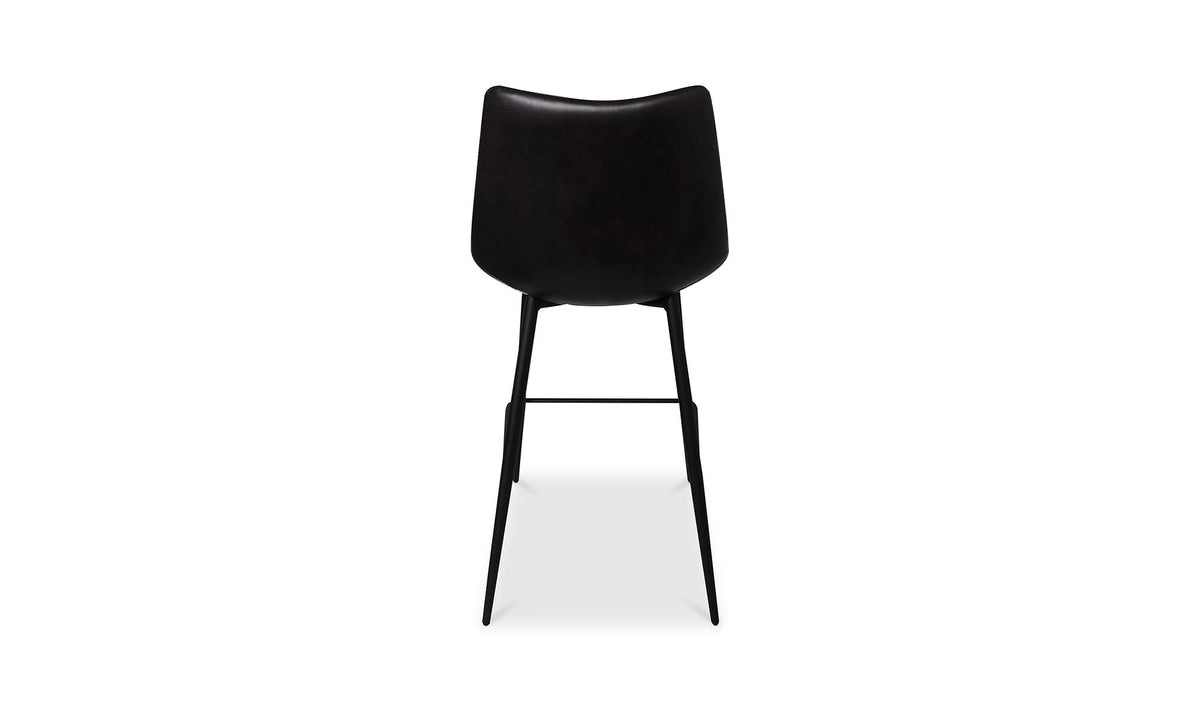 Aubusson Counter Stool Set of Two in Matte Black, polyurethane detail, view 4