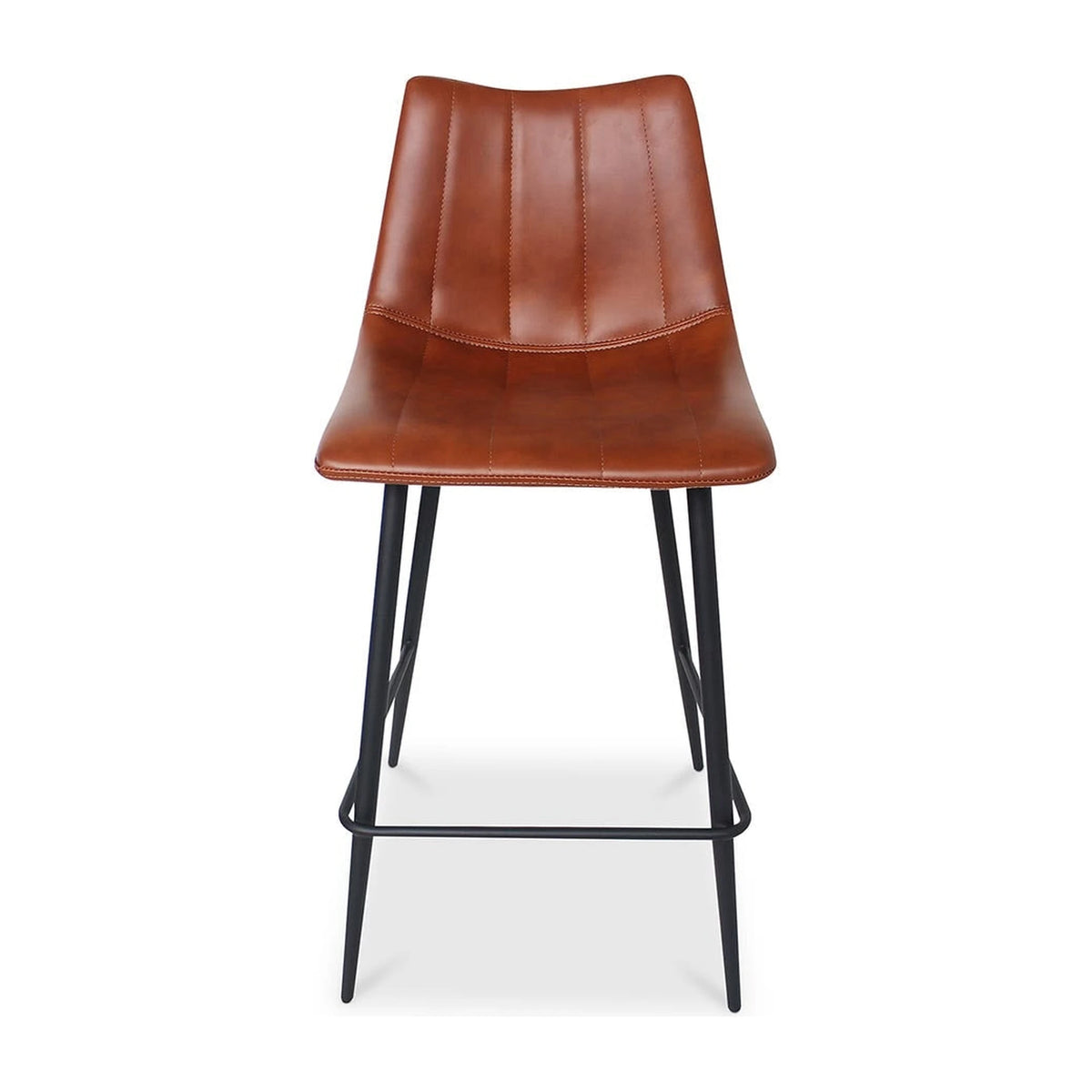 Aubusson Counter Stool Set of Two in Brown, polyurethane, 17¾" × 20"