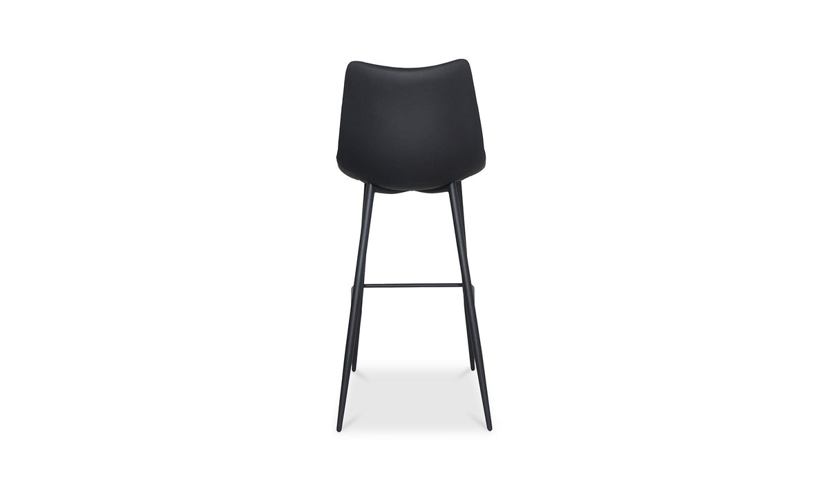 Aubusson Bar Stool Set of Two in Matte Black, polyurethane detail, view 3