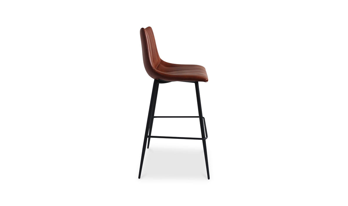 Aubusson Bar Stool Set of Two in Brown, polyurethane detail, view 4