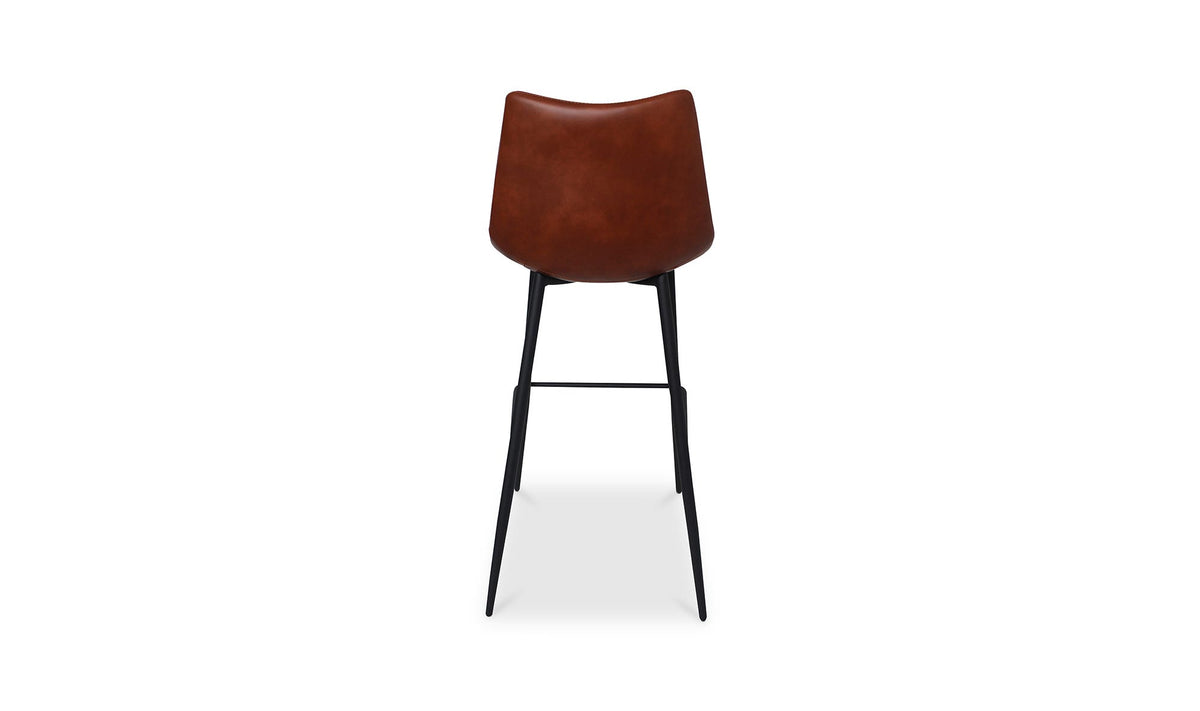 Aubusson Bar Stool Set of Two in Brown, polyurethane detail, view 5