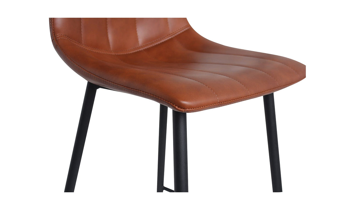 Aubusson Bar Stool Set of Two in Brown, polyurethane detail, view 6