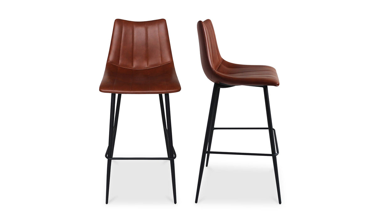 Aubusson Bar Stool Set of Two in Brown, polyurethane detail