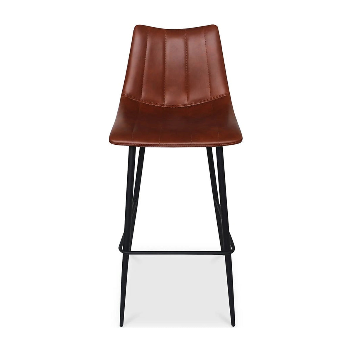 Aubusson Bar Stool Set of Two in Brown, polyurethane, 17¾" × 20"
