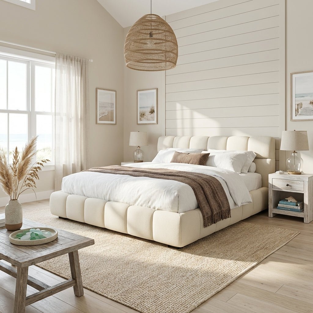 Valencia Modern Low - Profile King Tufted Bed - Altera