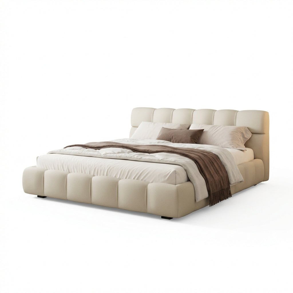 Valencia Modern Low - Profile King Tufted Bed - Altera