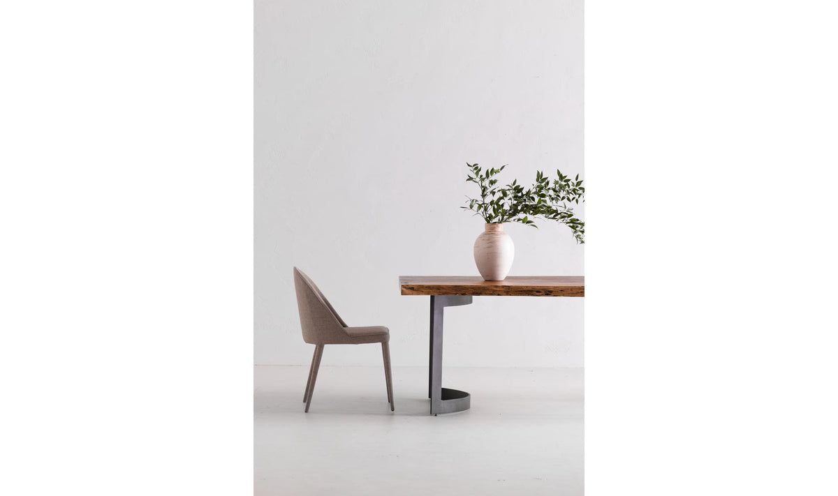 Bergamo Dining Table in Brown, styled in a living room, view 4