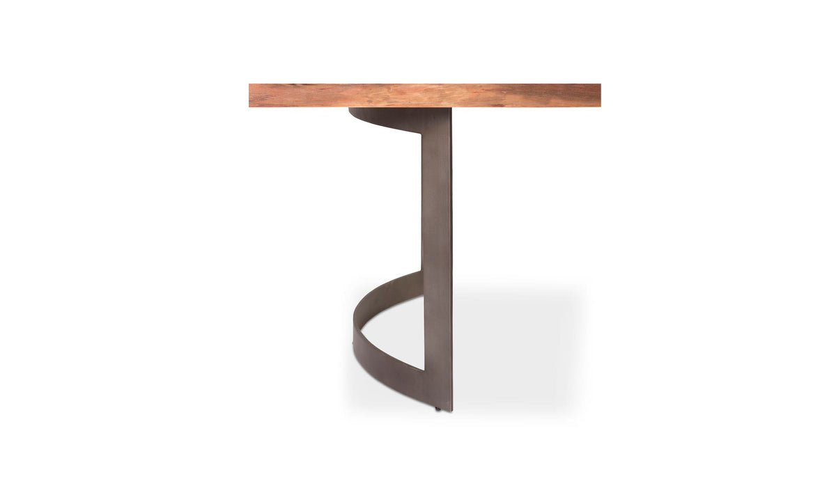 Bergamo Dining Table in Brown, solid acacia detail, view 5