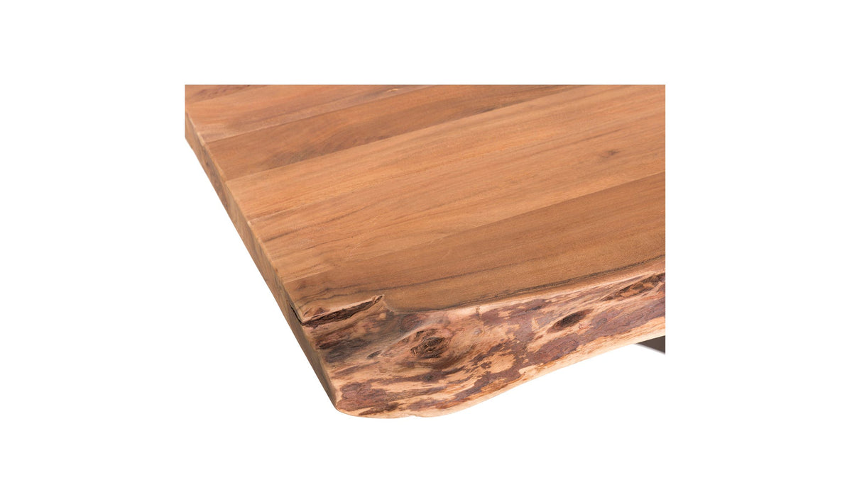 Bergamo Dining Table in Brown, solid acacia detail, view 6
