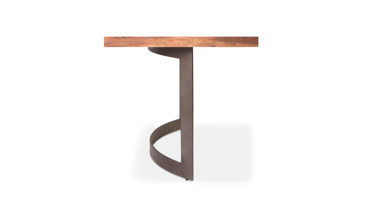 Bergamo Dining Table in Brown, solid acacia detail, view 2
