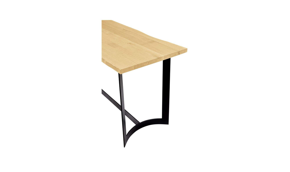 Bergamo Counter Table in Oak, solid oak detail, view 2