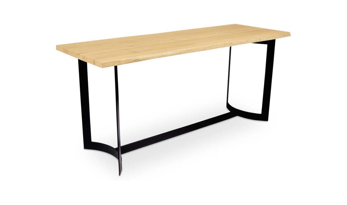 Bergamo Counter Table in Oak, solid oak detail
