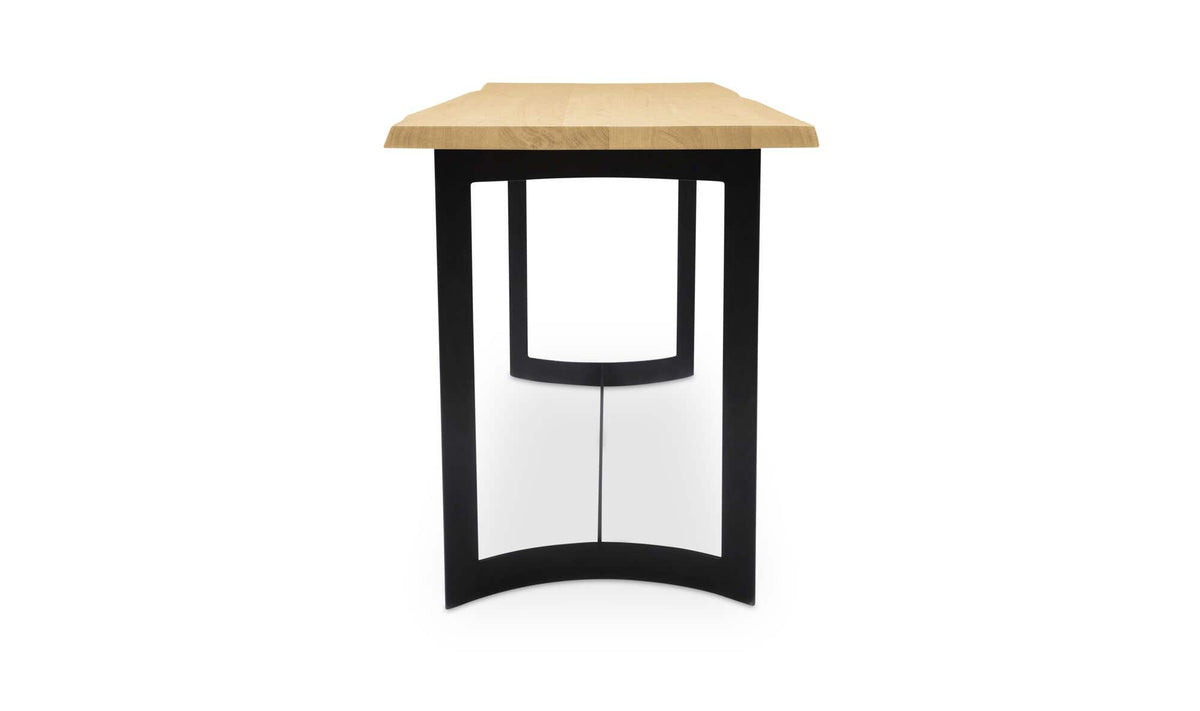 Bergamo Counter Table in Oak, side profile