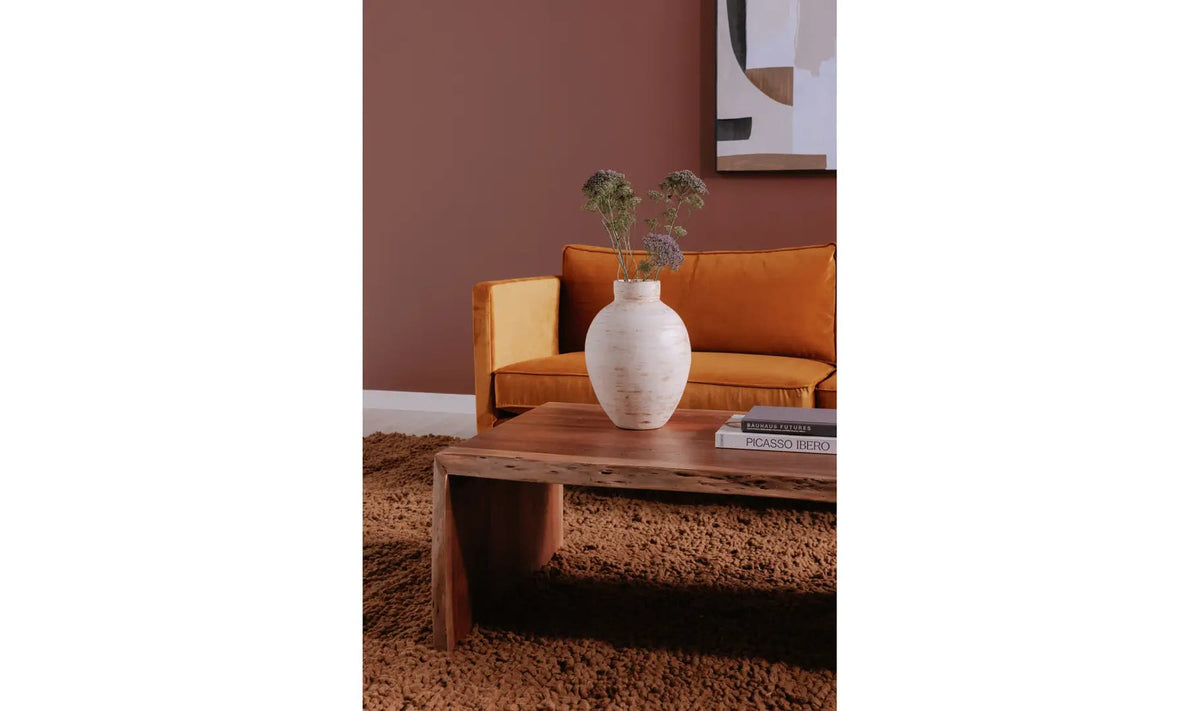 Torbay Coffee Table in Natural Brown — styled in a living room