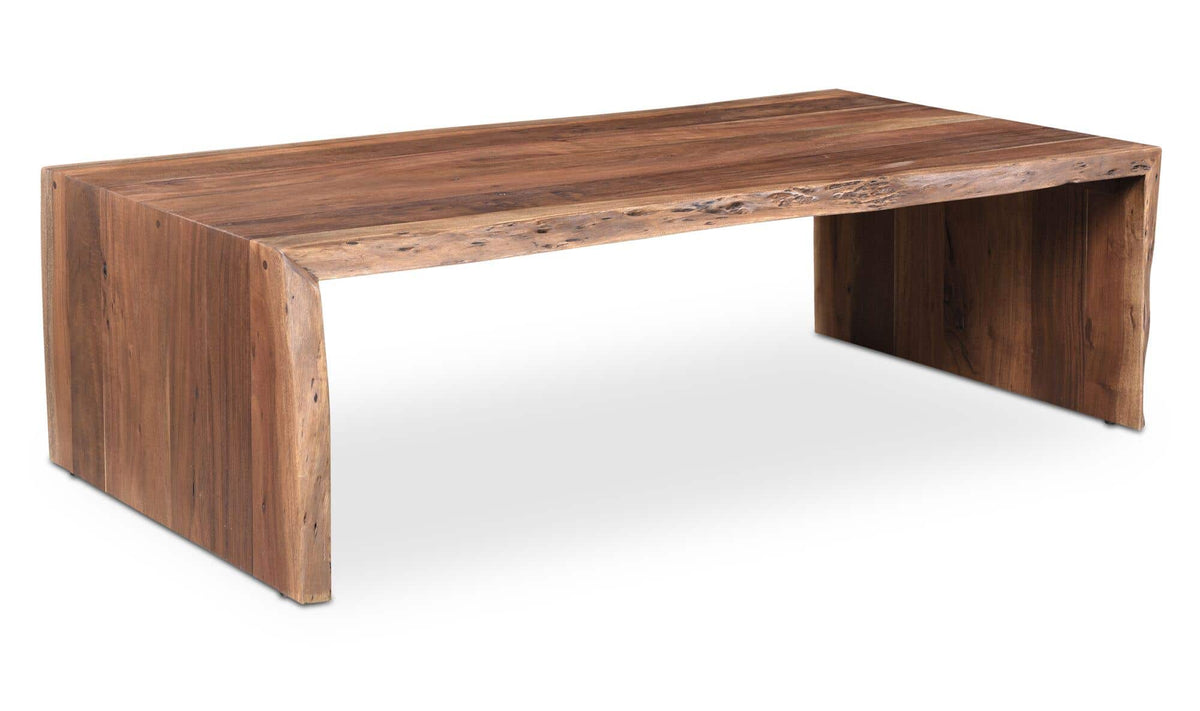 Torbay Coffee Table in Natural Brown — solid acacia detail