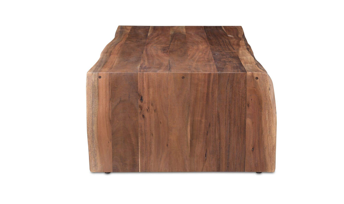 Torbay Coffee Table in Natural Brown — side profile