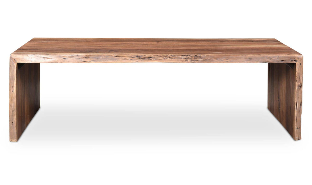 Torbay Coffee Table in Natural Brown — solid acacia, 54" × 27½"