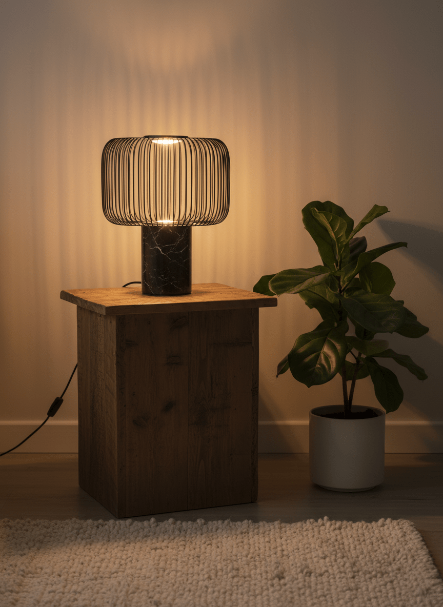 Veridian Industrial Cage Desk Lamp - Altera