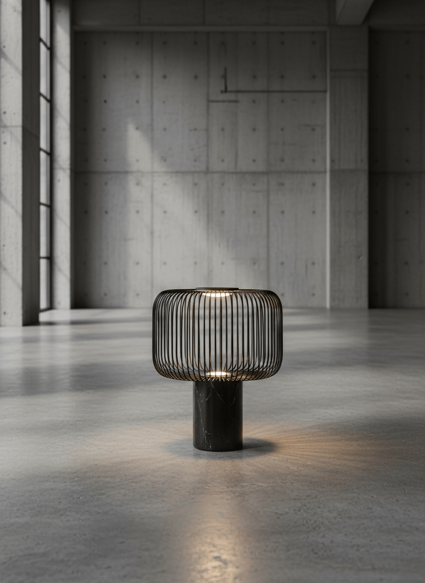 Veridian Industrial Cage Desk Lamp - Altera