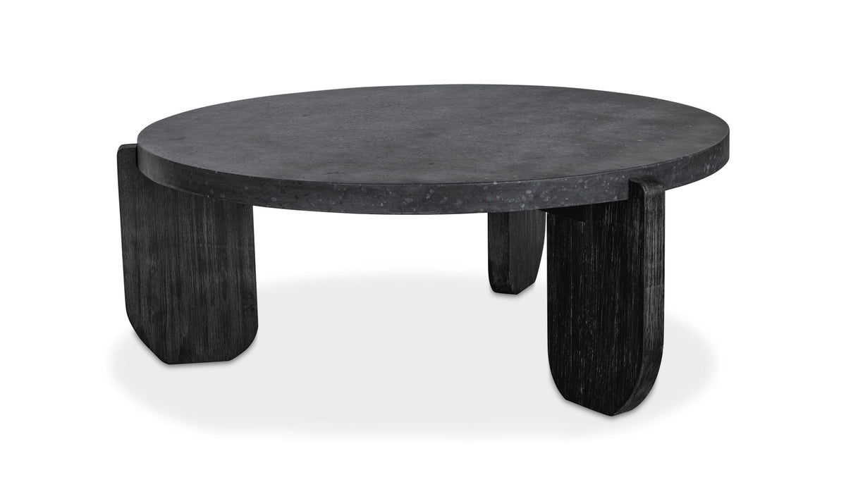 Whitby Coffee Table in Black — three-quarter view