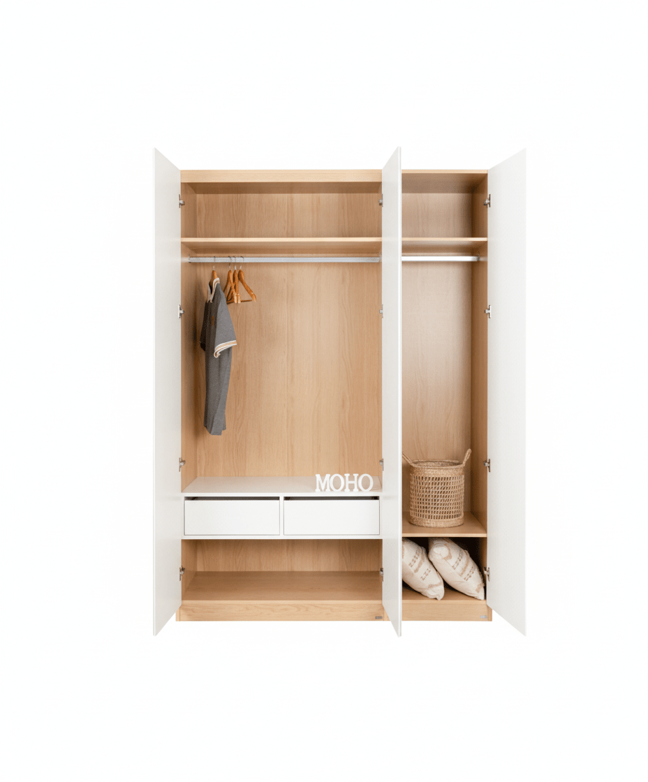 Vienna 201 Three - Door Wooden Wardrobe - Altera