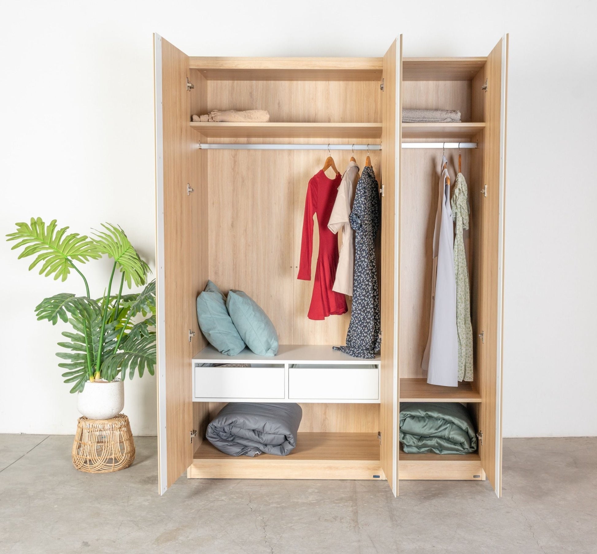 Vienna 201 Wooden 3 - Door Wardrobe - Altera