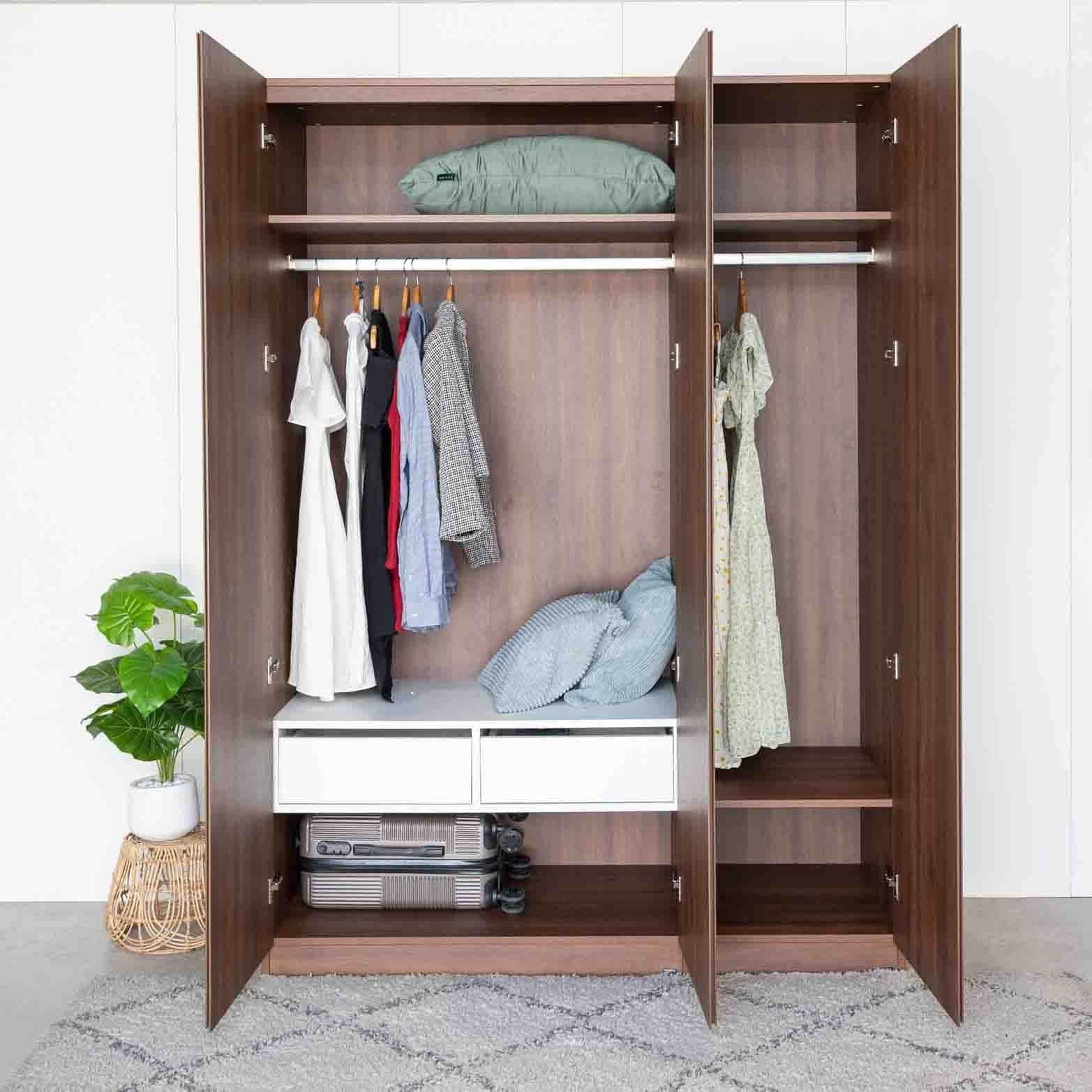 Vienna 201 Wooden 3 - Door Wardrobe - Altera