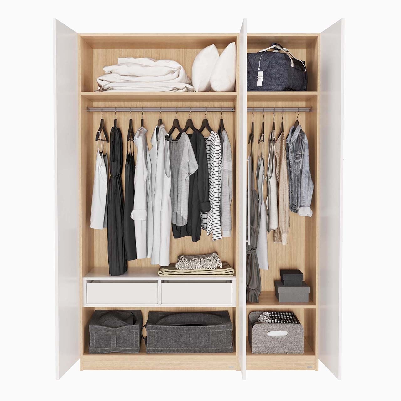 Vienna 201 Wooden 3 - Door Wardrobe - Altera