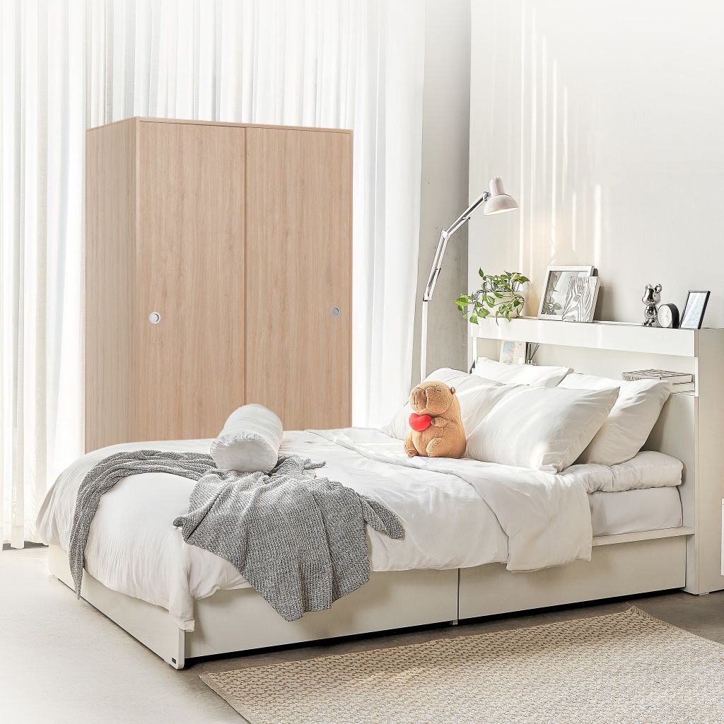Vienna Bedroom Set: Storage Bed & Sliding Wardrobe Combo - Altera