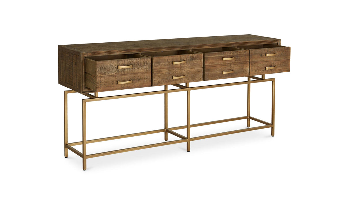 Athlone Console Table in Natural, reclaimed fir detail