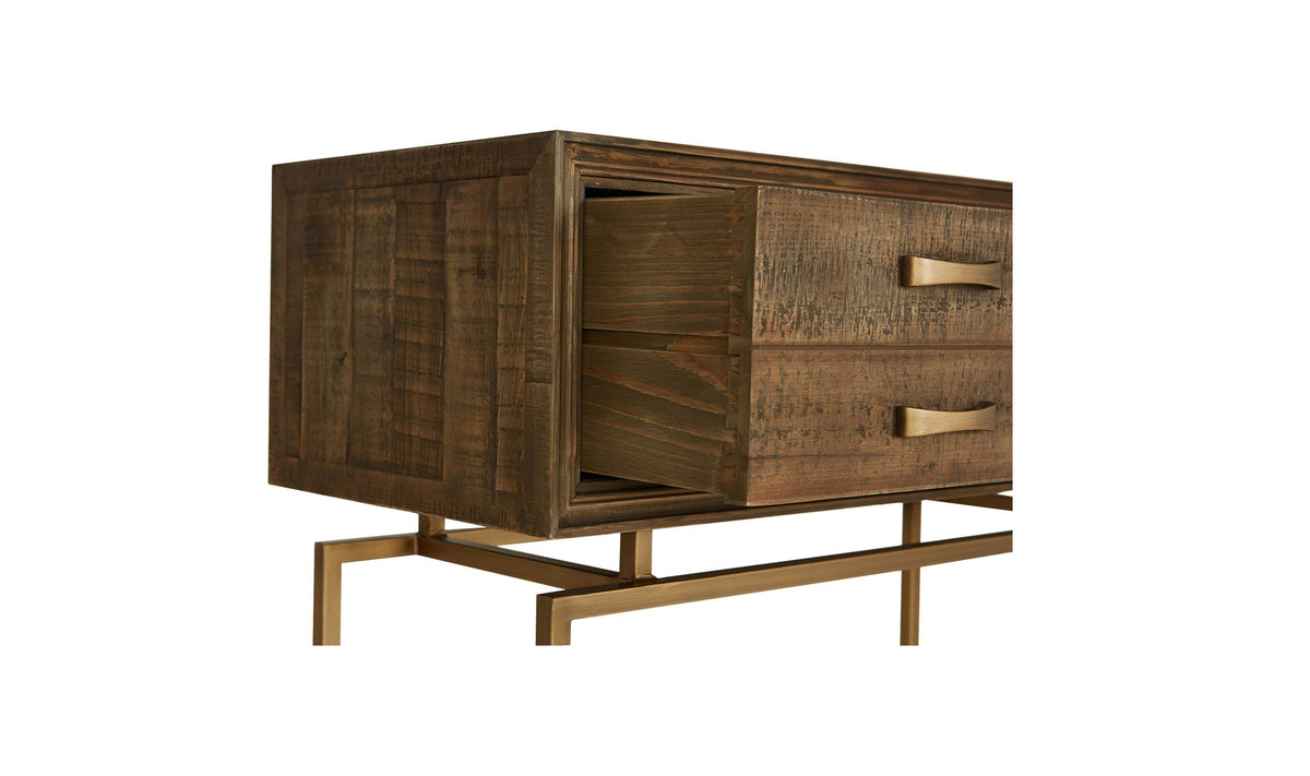 Athlone Console Table in Natural, reclaimed fir detail, view 2