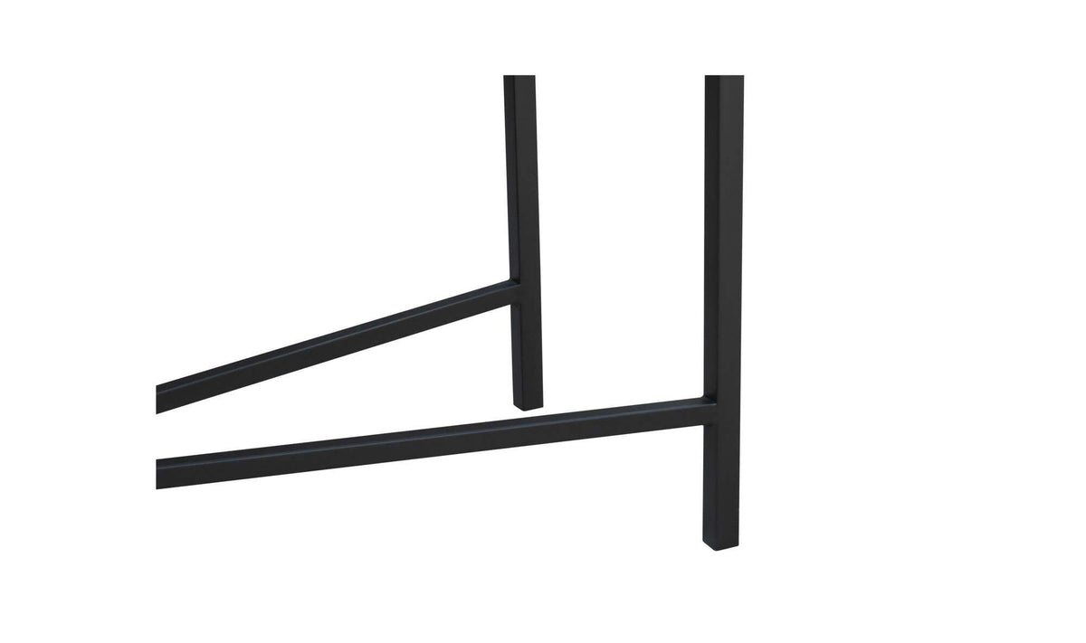 Moravia Console Table in Brown, shagreen patterned pu detail, view 4