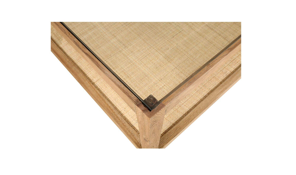 Hanover Coffee Table in Natural — solid oak frame detail