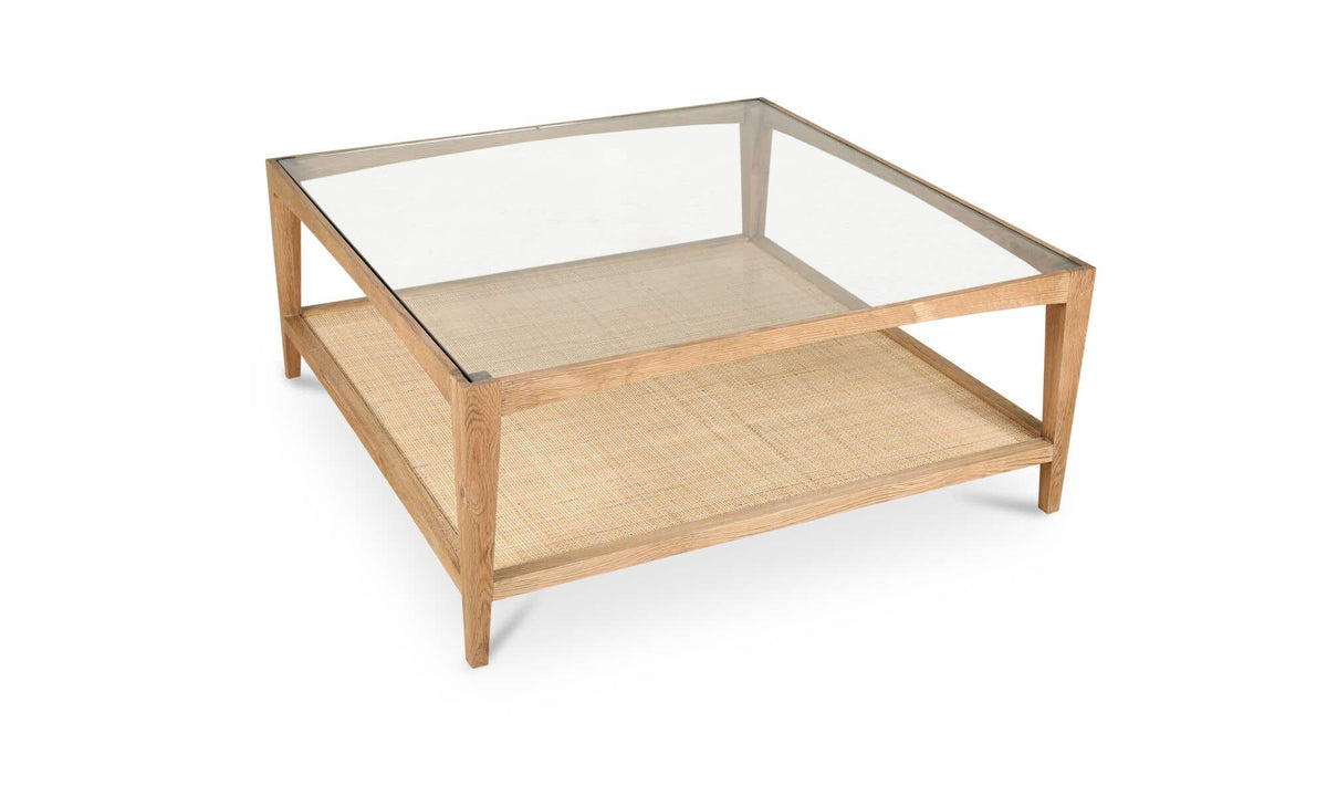 Hanover Coffee Table in Natural — solid oak frame detail