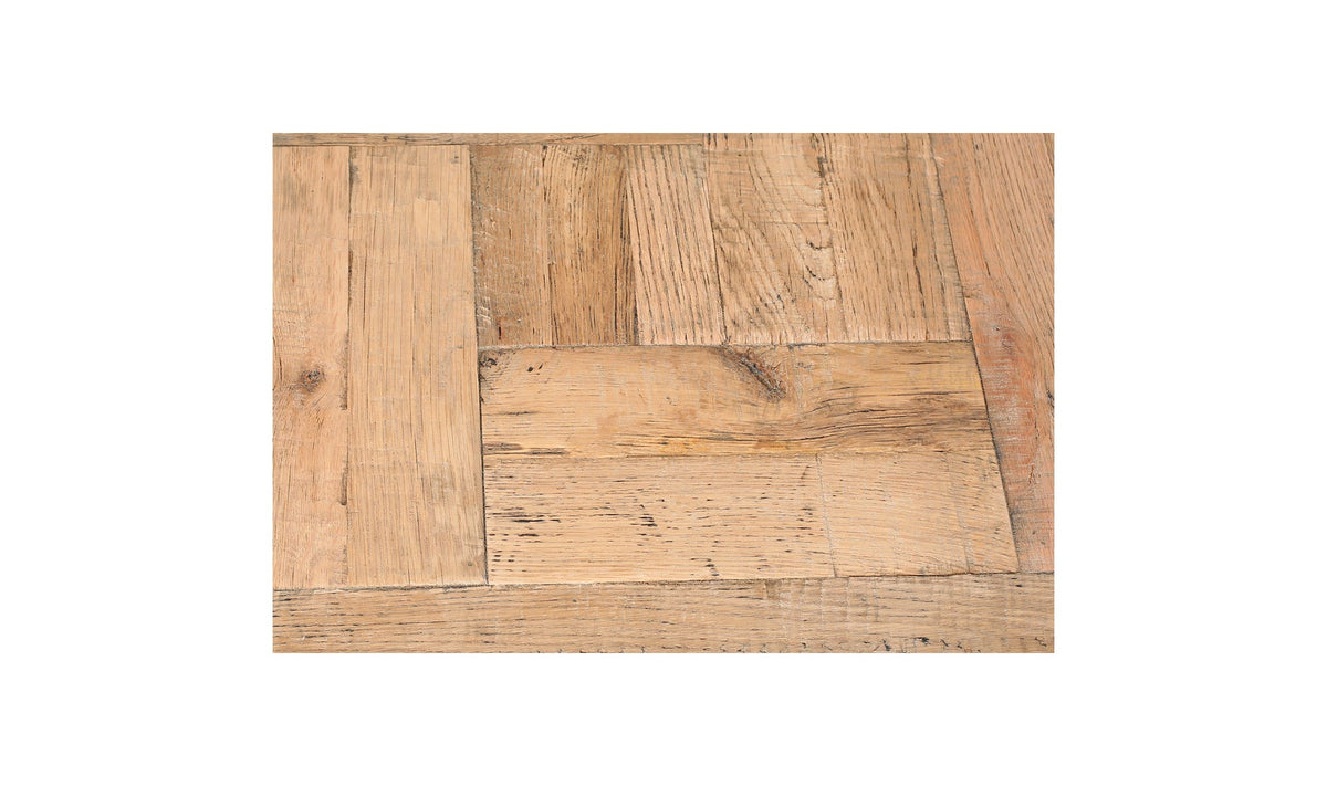 Exeter Coffee Table in Natural — solid reclaimed oak frame detail