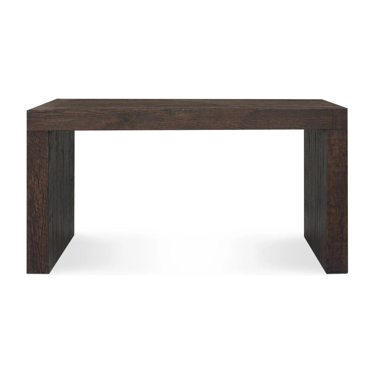 Exeter Console Table in Rustic Brown, solid reclaimed oak, 55" × 15"
