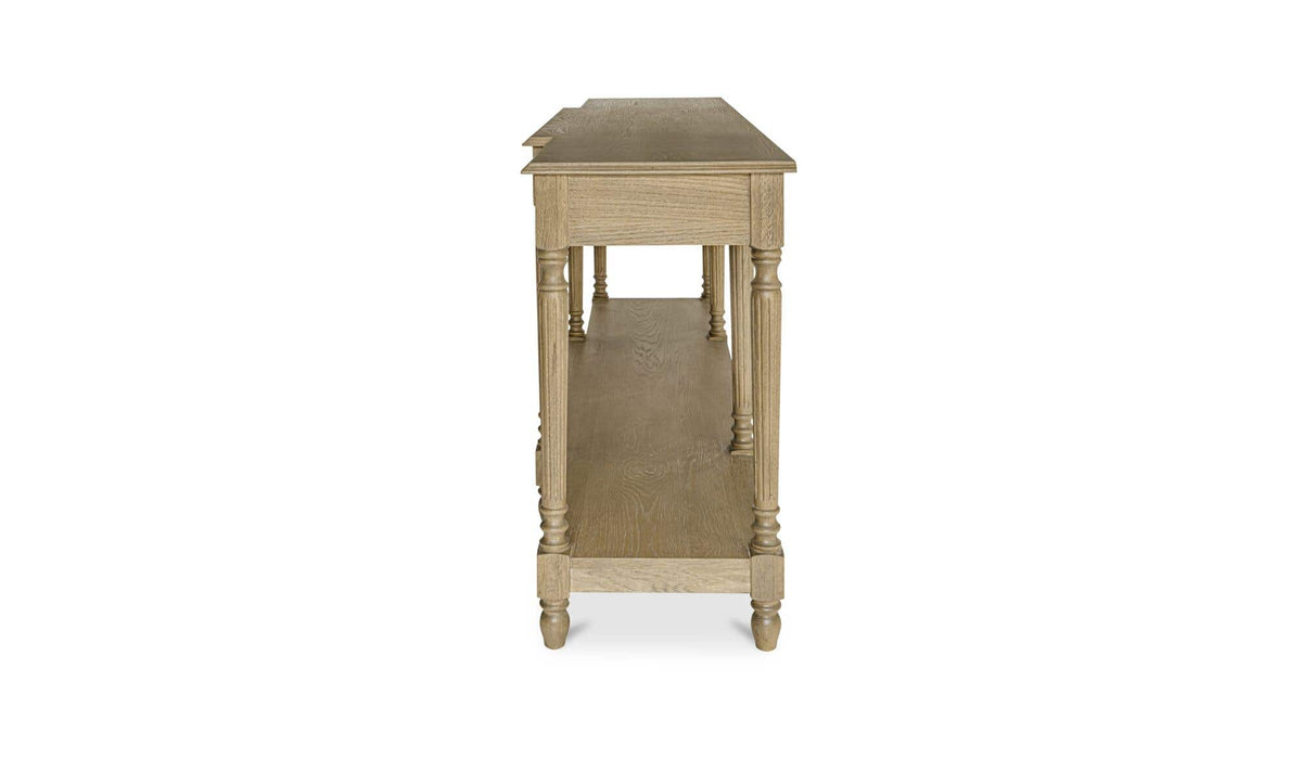 Mantua Console Table in Brown, side profile